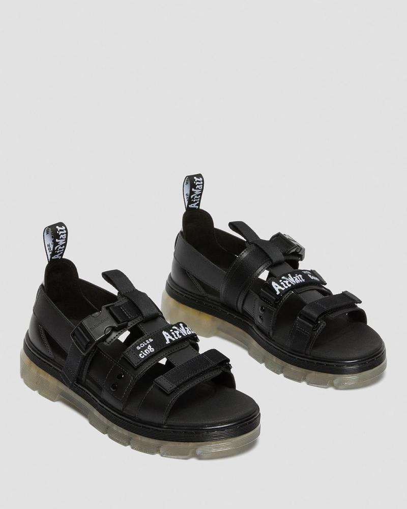 Men's Dr Martens Pearson Iced Casual Strap Sandals Black | AU 640VRW